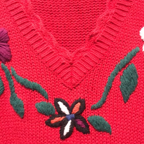 62 East M Heavy Knit Sweater Embroidered Vintage - Picture 9 of 13